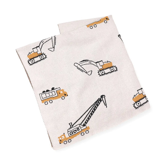 Trucks Jacquard Knitted Baby Blanket