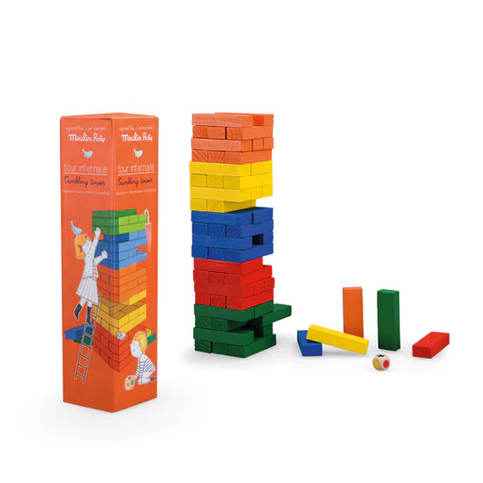 wooden tumbling tower