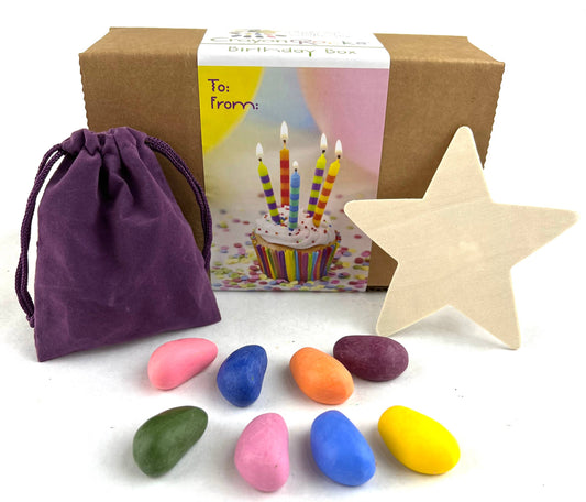 crayon rocks - special birthday in a box