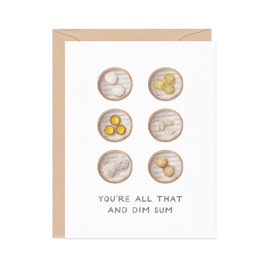 all that and dim sum — asian food pun congrats card